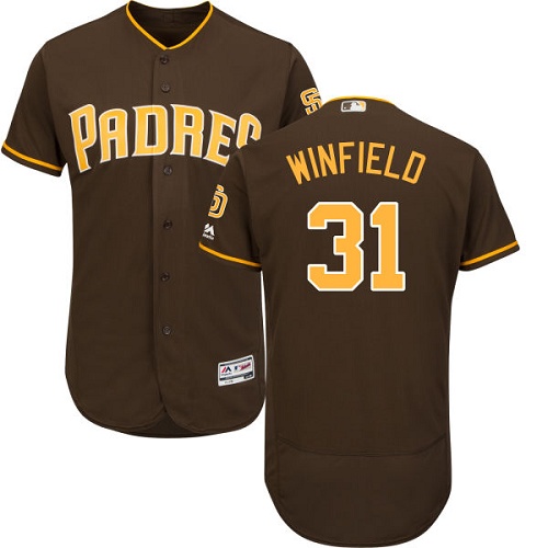 Padres #31 Dave Winfield Brown Flexbase Authentic Collection Stitched MLB Jersey